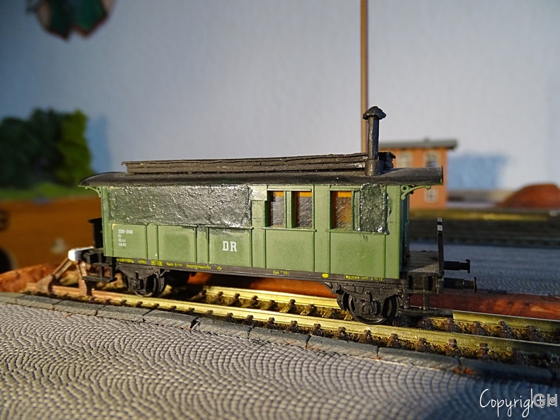 Ein Bauzugwagen oder einfach ein Aufenthaltstagen entstanden aus einen preußischen Personenzugwagen von den Berliner-TT-Bahnen. bauzug-aufentalt2_30.05.2019.11.JPG